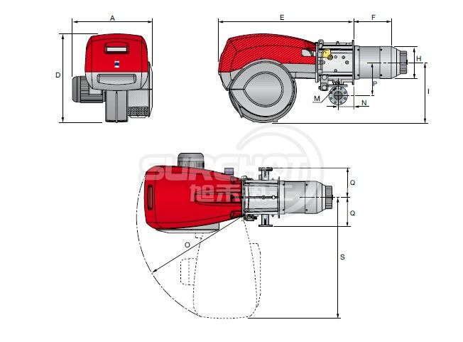 利雅路RS400/M BLU外型尺寸图