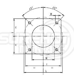 百得TBL130 P燃烧器法兰图