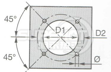 利雅路GAS4燃烧器法兰盘尺寸